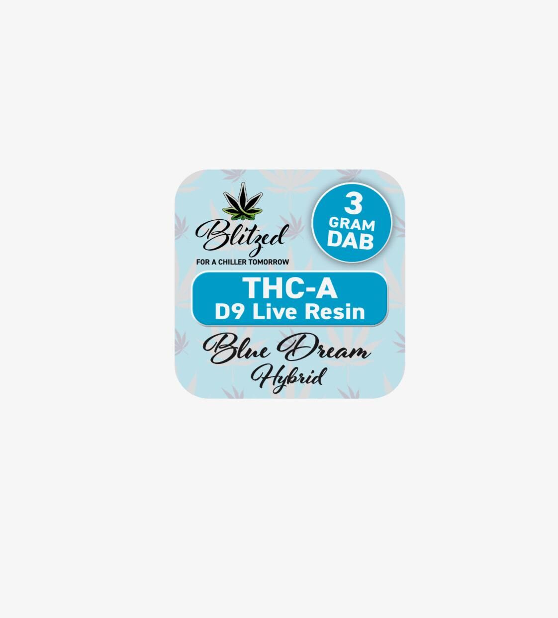 Blue Dream Hybrid Blitzed Live Resin Dabs | Relax with 3g THCa/Delta 9 Concentrates | US Farm Bill Compliant